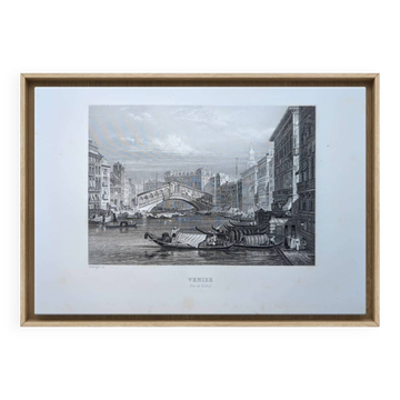 Venice, Italy, Vintage Engraving, 1841 Authentic.