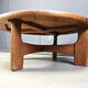 Table basse ronde en chêne danois, années 1960