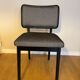 Two Red Edition Chairs in Black Oak and Caviar Fabric