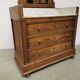 Commode coiffeuse 1900 en chêne et marbre