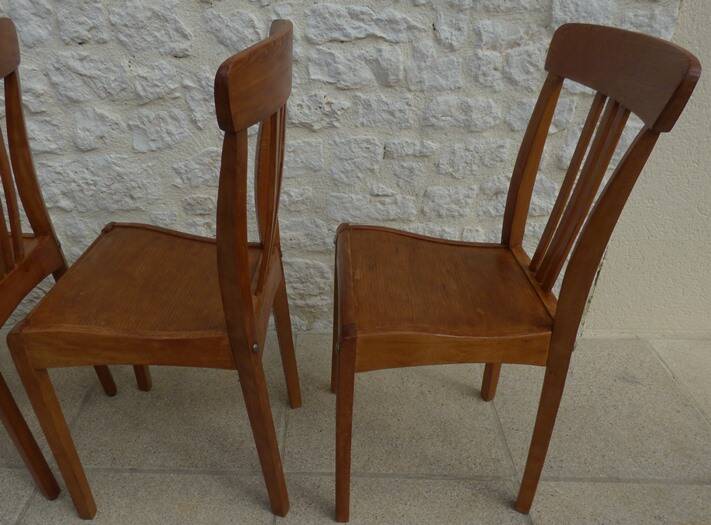 4 chaises bistrot en bois de marque stella