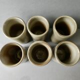 Set of 6 jean dubost glazed stoneware glasses in Noron