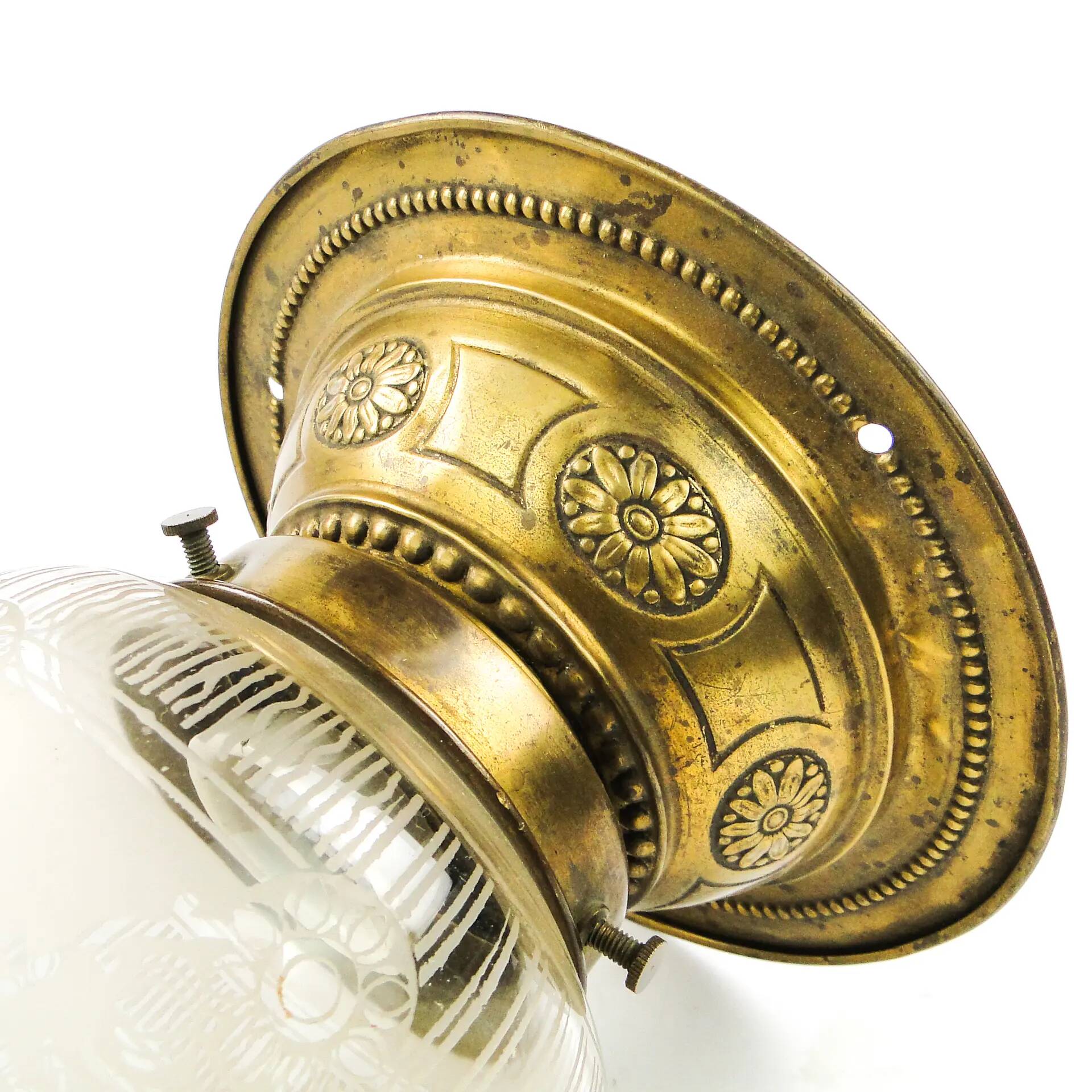 Ceiling lamp, Art Nouveau, frosted glass, Austria, 1930s