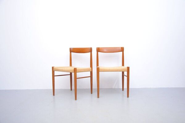 Chaises en teck par H.W. Klein pour Bramin, années 1960, ensemble de 2