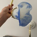 Pair of art deco wall lamps electrified to nine