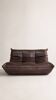 A 2-seater sofa michel ducaroy / ligne roset brown leather