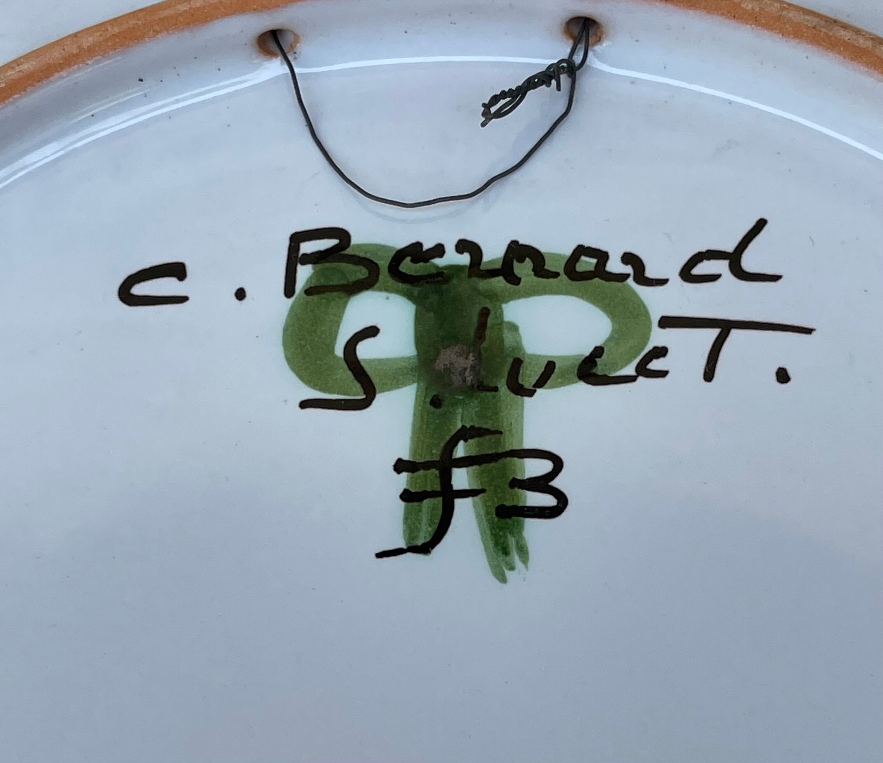 Nevers faience plate C. Bernard S. Lucet