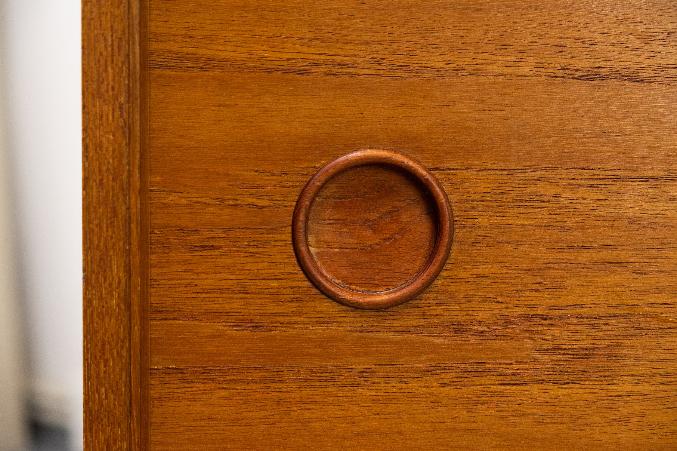 Vintage Sideboard in Teak with sliding door and drawers, 1960s