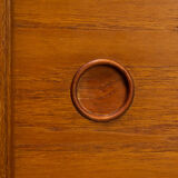 Vintage Sideboard in Teak with sliding door and drawers, 1960s