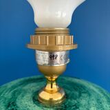 Pied de lampe ceramique made in Italy fleur jaune et vert
