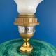 Ceramic lamp base made in Italy yellow and green flower