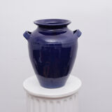 Blue terracotta pot vase 2 anses
