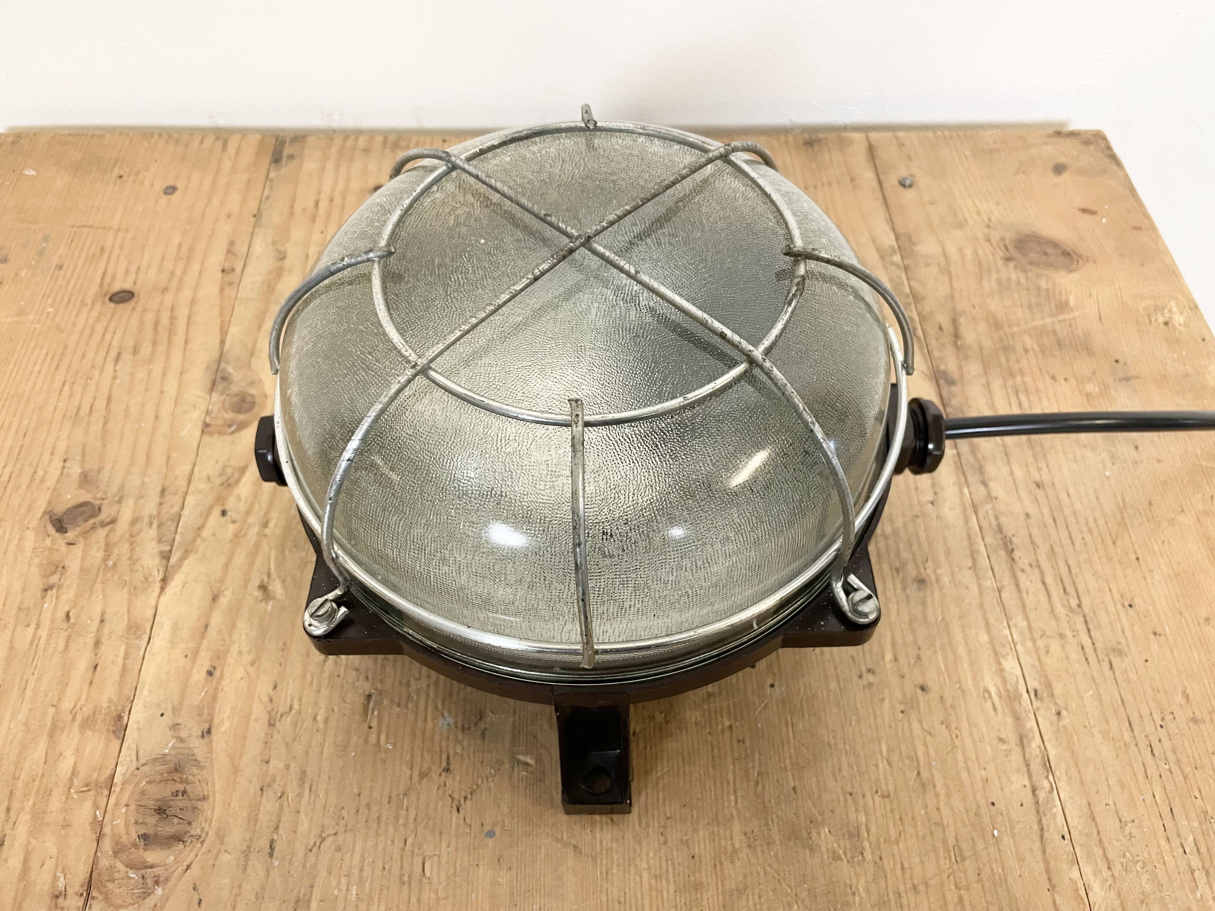 Brown Industrial Bakelite Wall or Ceiling Light, 1970s