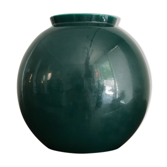 Guido Andloviz Italian big green ceramic vase, 19450s