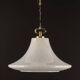 Large suspended brass luminaire from Limburg with opaline glass, Germany, 1970s.
