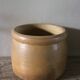 Round terracotta milk jug with handle