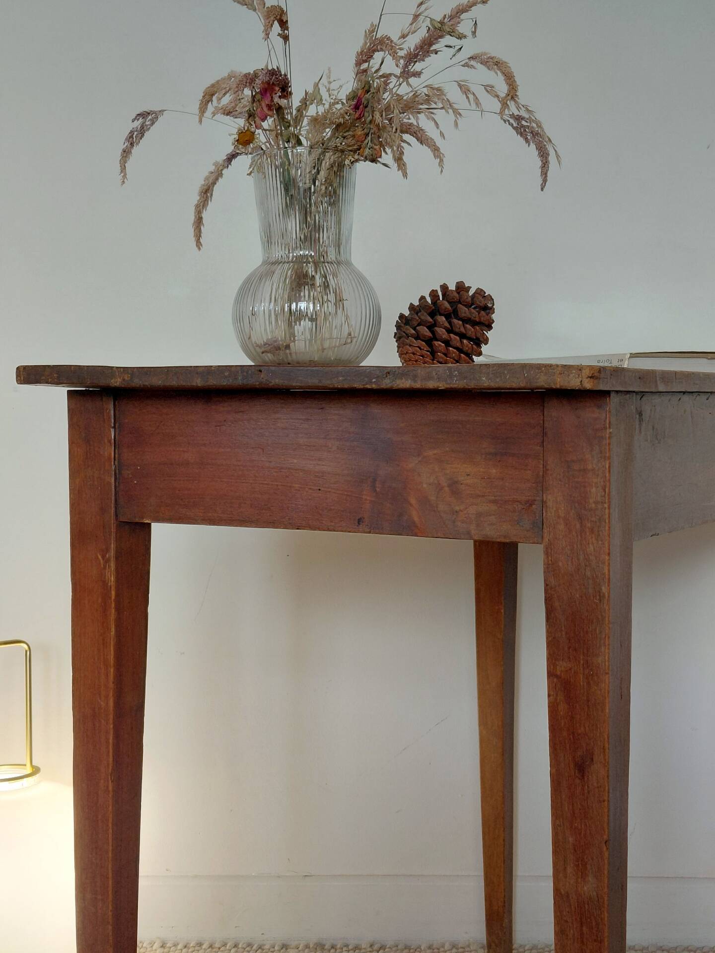 Compact desk in vintage cherry wood