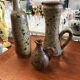Lot de trois vases en grés pyrite