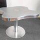 Stainless steel/agate/aluminum side table