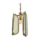 1940s brass and glass pendant light