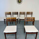 Lot de 6 chaises palissandre forme géométriques design italien 1960