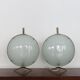 French Metal Glass table lamps 1950s