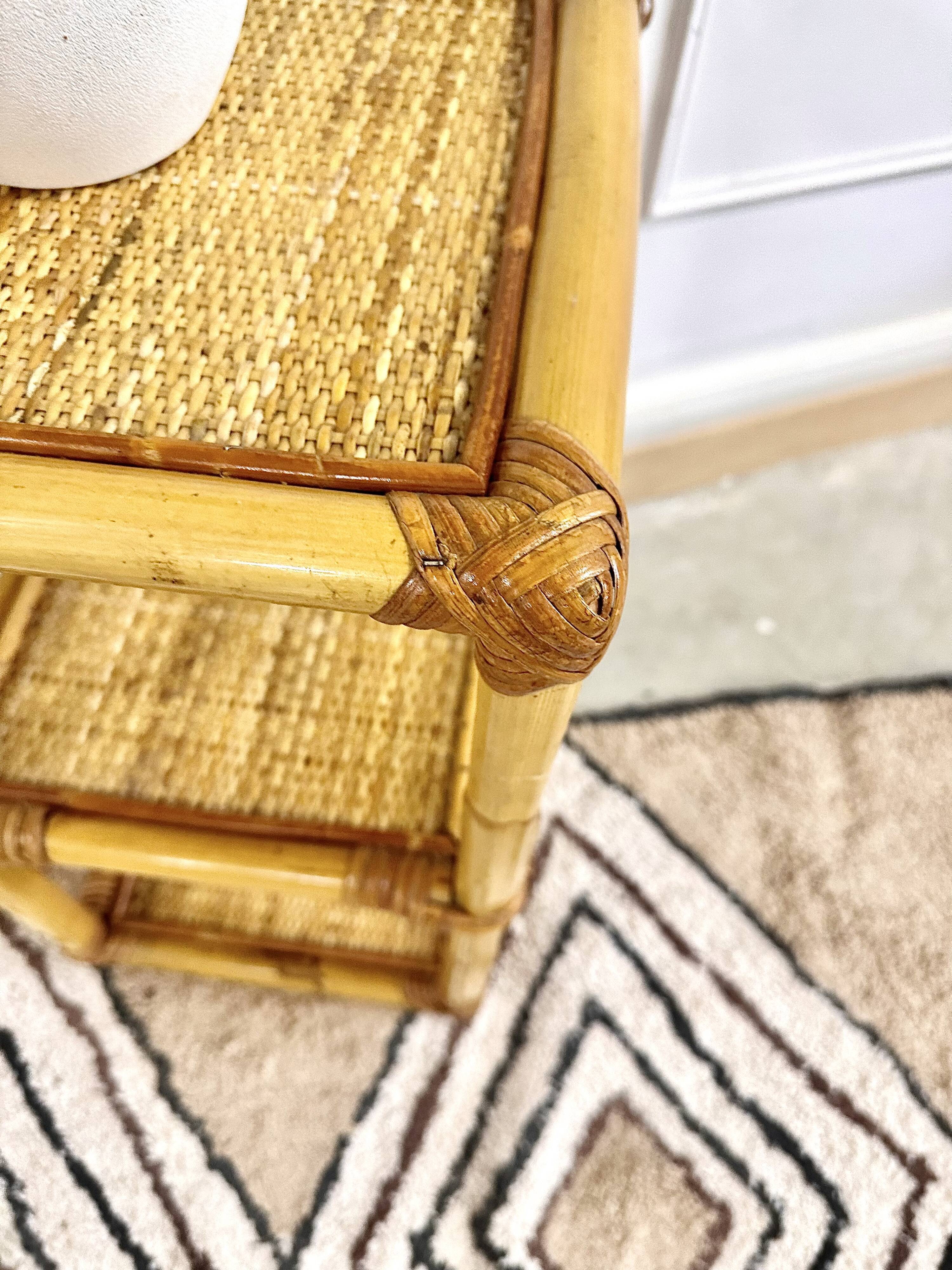 Rattan shelf cabinet