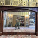 Mirror - Empire period trumeau in mahogany