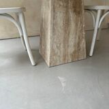 Vintage round travertine table 60s