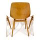 Set of 4 barrel chairs, wooden base, Pierre Guariche, Steiner, 1950s.