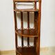 Étagère d'angle vintage en bambou et rotin années 1960/70