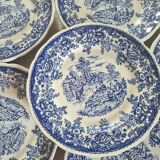 Lunéville blue English dinner plates