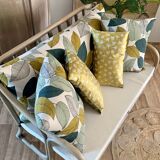 Rattan sofa and cushions