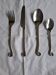 Twisted metal cutlery with spiral design