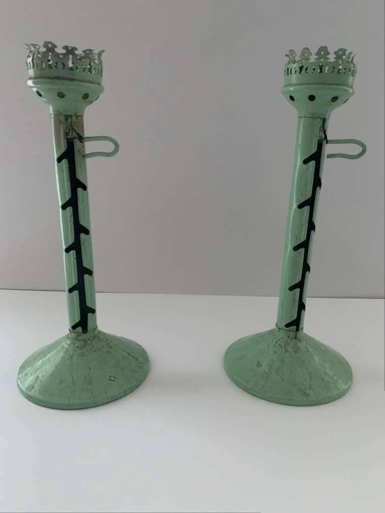 2 porte-bougies Bauhaus porte-bougies candélabres bâtons Marianne Brandt