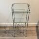 Chrome and glass side table. 1970. Space age.