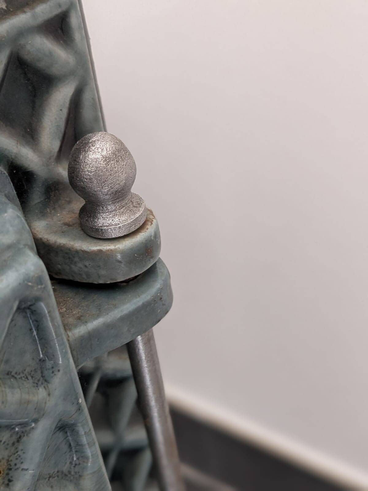 Antique enamelled cast iron stove "Faunus" – renovated