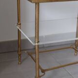 Table d'appoint en marbre vert vintage