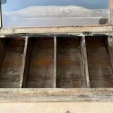 Showcase/cutlery rack, wood and glass