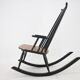 1960s Varjosen Puunjalostus beech rocking chair, Finland