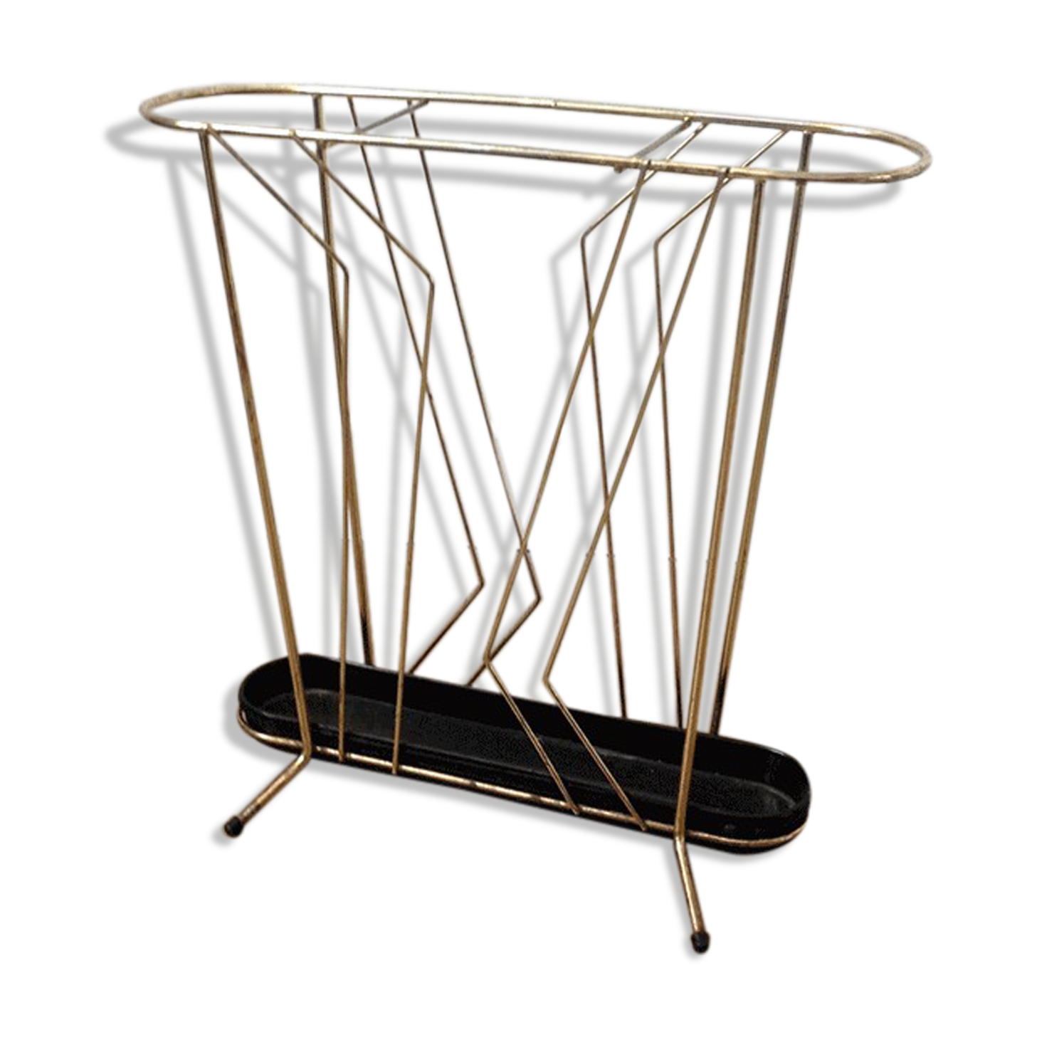 Golden metal umbrella holder