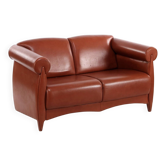 Vintage club banquette canapé Klaus Wettergren in cognac leather