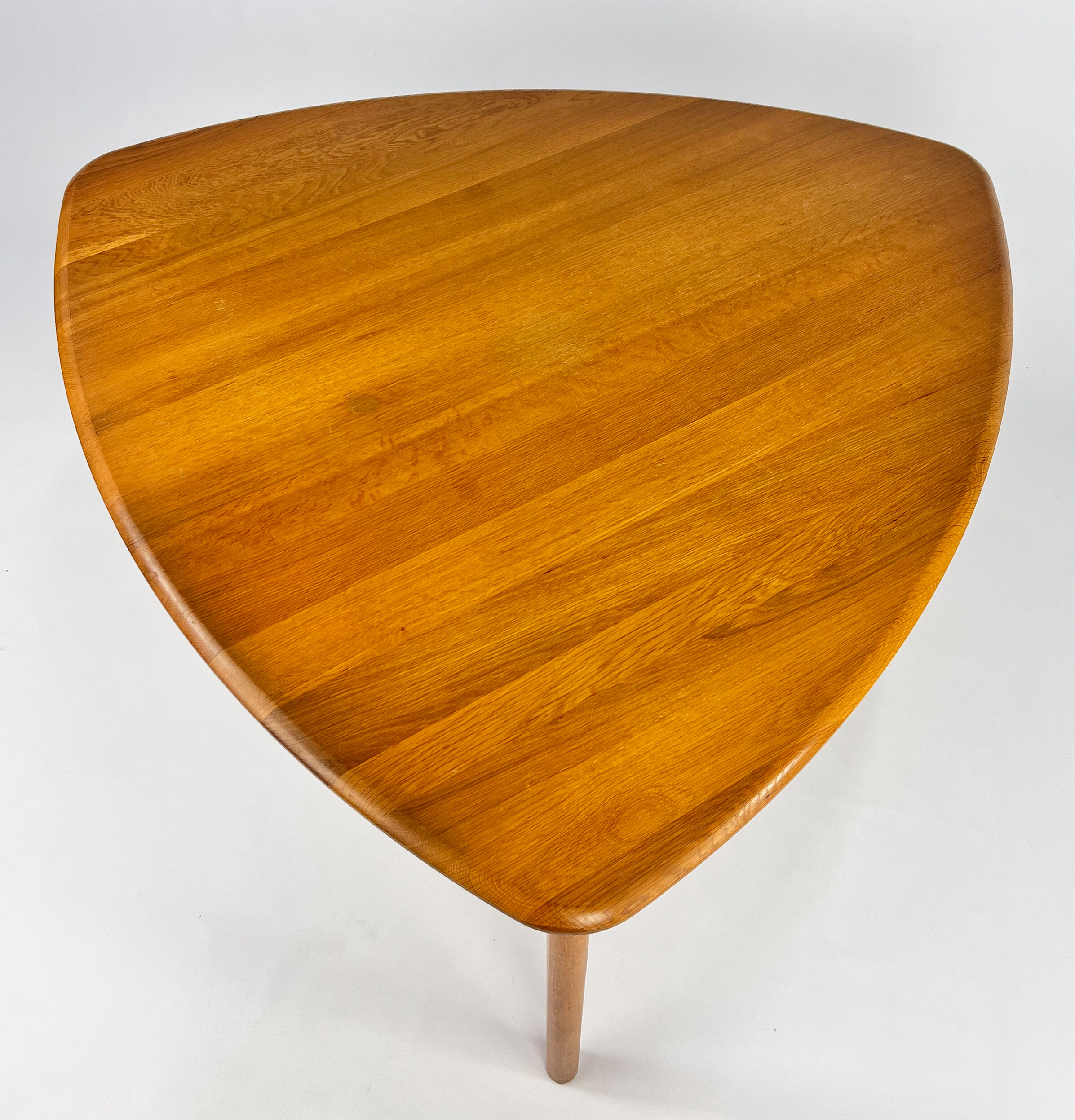 Solid oak triangle shaped dining table from france, designed in the ...