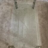 Table basses laiton et en verre