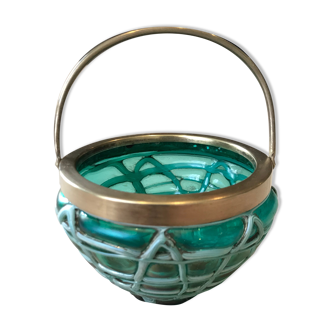 Glass cup with handle
