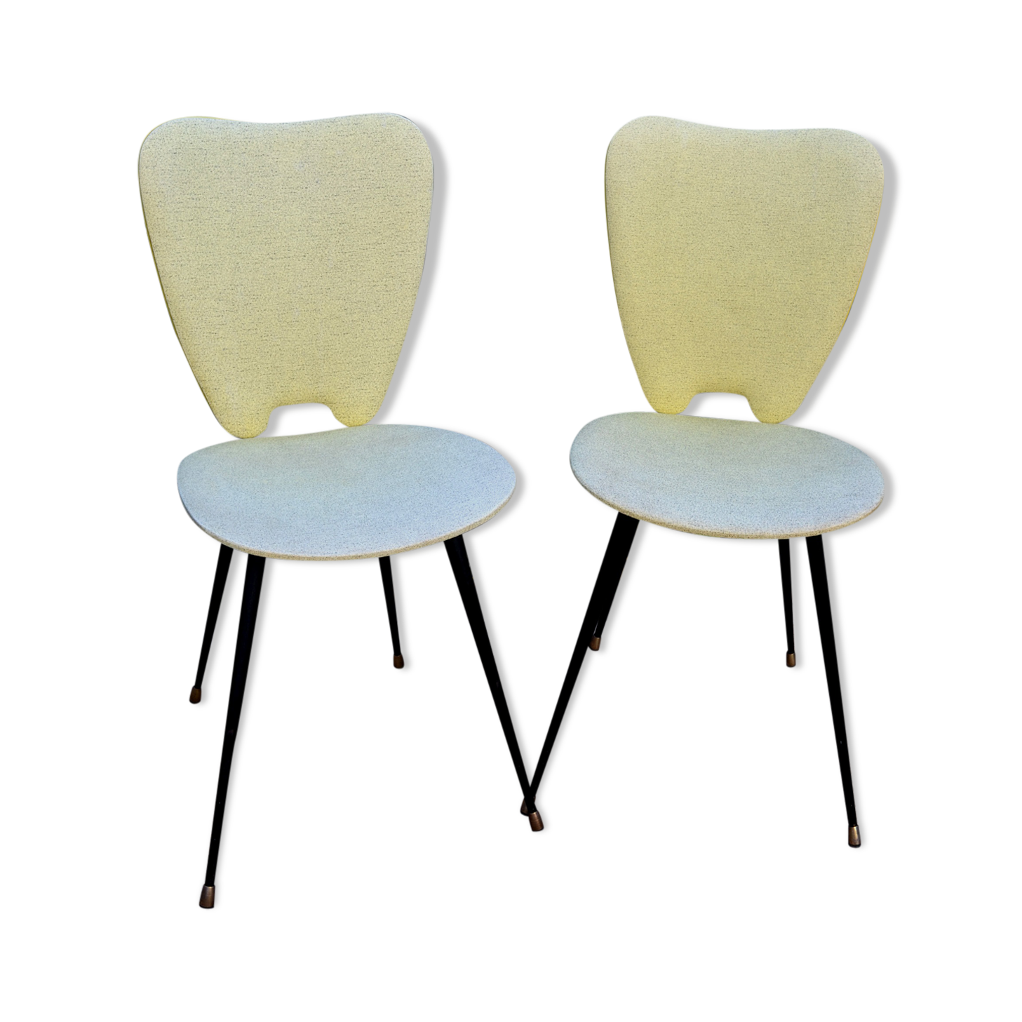 Yellow pair of vintage chairs