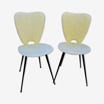 Yellow pair of vintage chairs