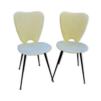 Yellow pair of vintage chairs