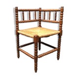 Dutch corner Chair with turned wood