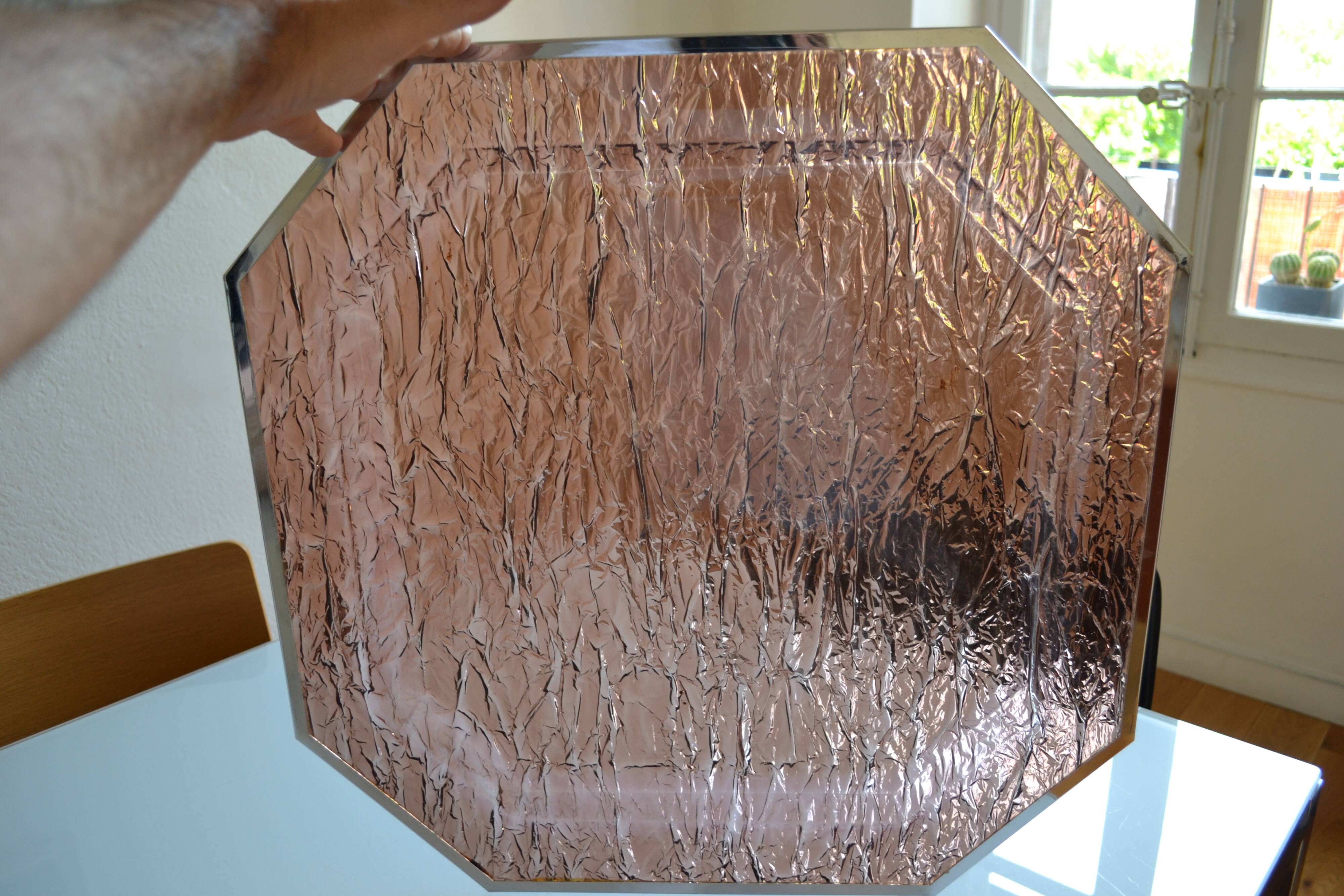 1970 tray in smoked lucite